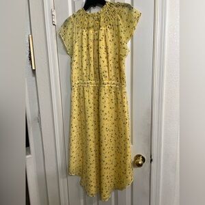 New without Tag LOFT Sunny Smocked midi Floral Dress size L
